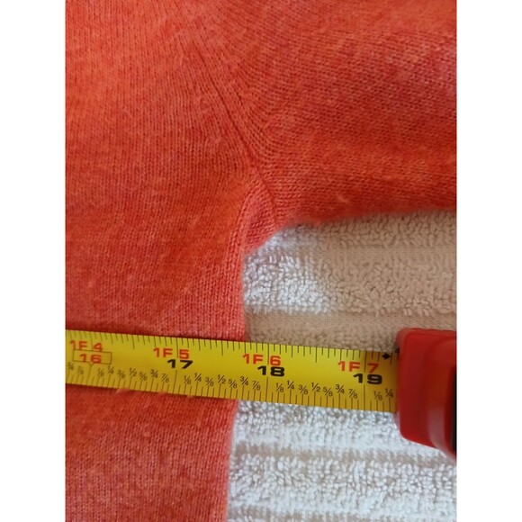 Nougat Womens London Orange Ruched Cropped Shrunken Sweater Lambswool Blend Sz 2 - Picture 12 of 16